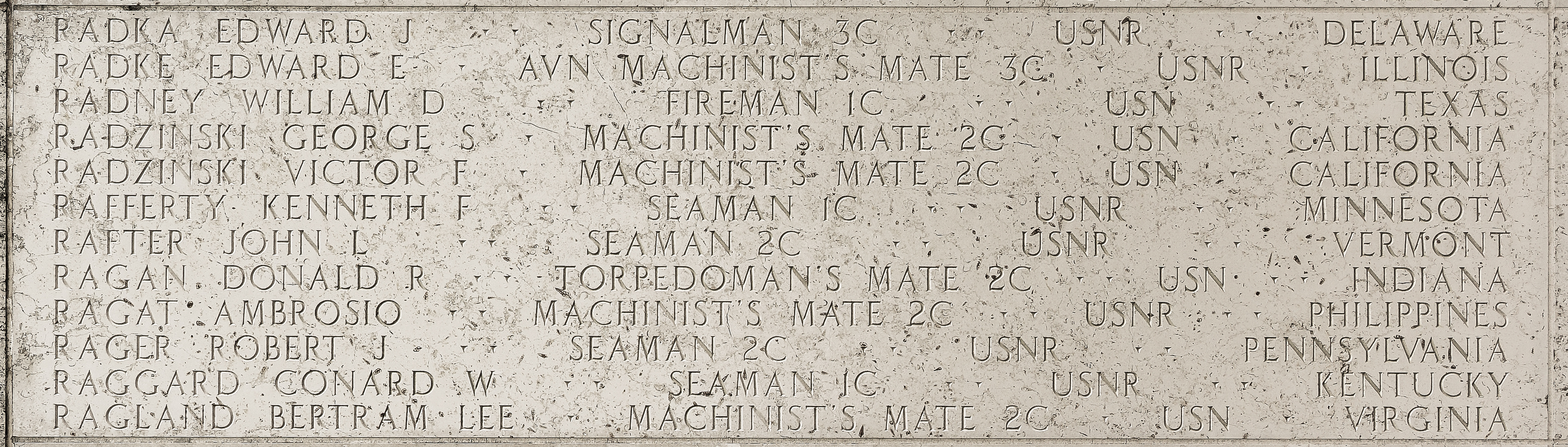 John L. Rafter, Seaman Second Class